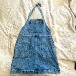 RVCA denim halter dress size large excellent condition